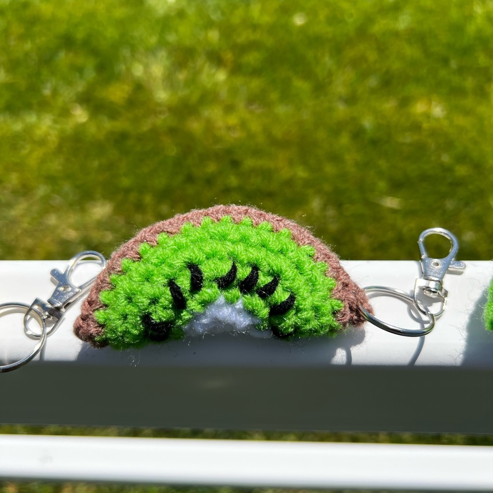 Custom Bundle of 3 Hand Crocheted Lime Keychains - Picture 9 of 16
